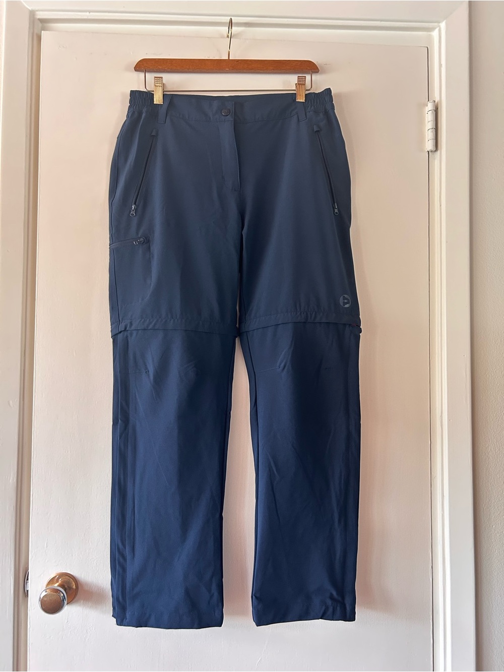 Women’s Convertible Zip-Off Travel Hike Pants Navy Blue Size 10 Waist 29 Outdoor